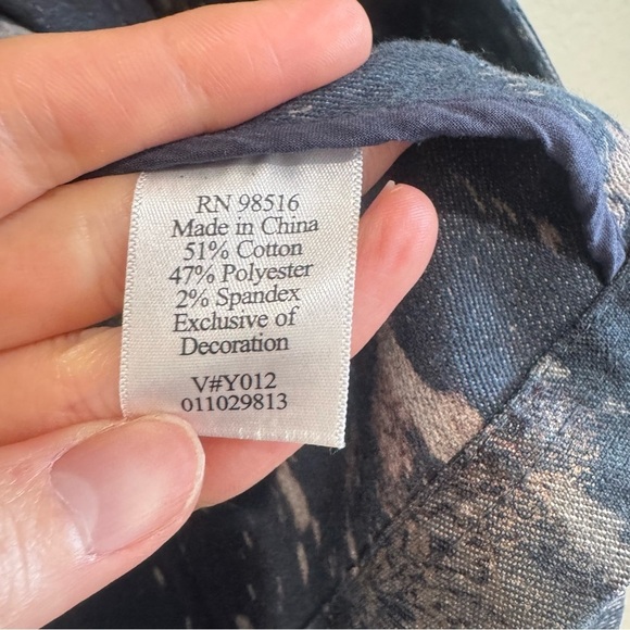 Coldwater Creek Womens Size 8P Dark Floral Whimsigoth Beaded Blazer Jacket Y2K - Picture 6 of 11